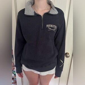 Collar Half Zipped Sweatshirt